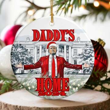 Funny Trump Christmas Ornament for 2024 Election