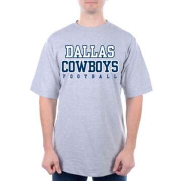 NFL Dallas Cowboys Mens Practice T-Shirt, Gray, Large