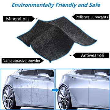 Nano Sparkle Cloth Scratch Remover, 3PCS Nanosparkle Cloth for Car Scratches Easily Repair Car Scratches Paint Residues Water Spots Swirls