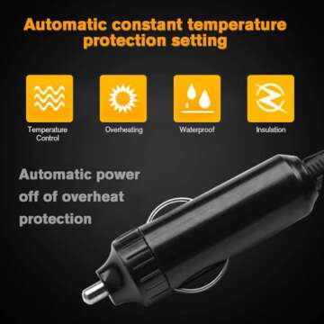 Car Heater,150W Portable Fast Heating Auto Car Heater Defroster Windshield Defogger Automobile Windscreen Heater Plug in Cigarette Lighter