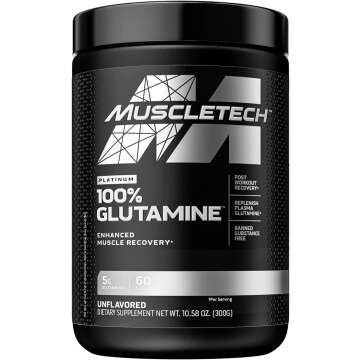 MuscleTech 100% Pure L-Glutamine Powder for Recovery (60 Servings)