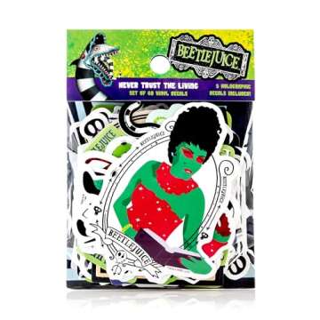 Beetlejuice Sticker Pack - 60 Unique Vinyl Decals