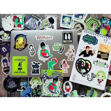 Beetlejuice Sticker Pack - 60 Unique Vinyl Decals