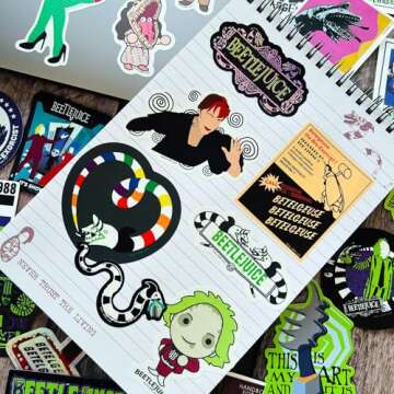 Beetlejuice Sticker Pack - 60 Unique Vinyl Decals