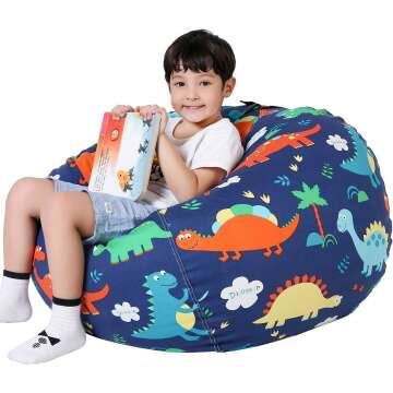 Kids Dino Bean Bag Chair