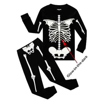 Family Feeling Adult Mens Holiday Halloween skeleton black Matching Family Pajamas Sets Long Sleeve Pjs Size XXL