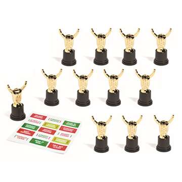 Fun Express - Ugly Sweater Costume Trophy for Christmas - Stationery - Awards - Trophies & Awards - Christmas - 12 Pieces