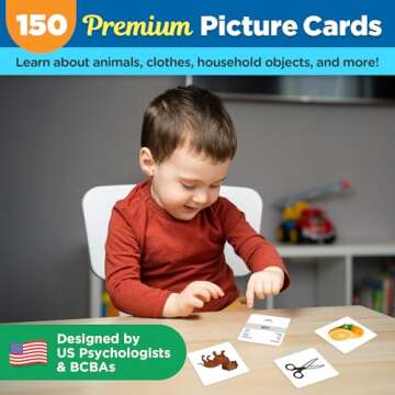 ThinkPsych First Nouns Picture Play Cards | Award Winning | 150 Picture Cards for Speech Development | Autism and Speech Therapy Materials | Best Flash Cards for Toddlers and Homeschool