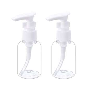 TecUnite 6 Pack Small Pump Bottles Clear Travel Bottle Plastic Empty Spray Bottle Dispenser Hand Lotion Sanitizer Refillable Bottle Set with Small Funnel for Flight, Airport, Holiday