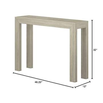 Plank+Beam Modern Solid Wood Console Table, 46.25 Inch, Sofa Table, Narrow Entryway Table for Hallway, Behind The Couch, Living Room, Foyer, Easy Assembly, Seashell