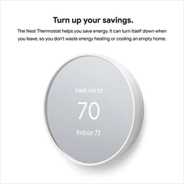 Google Nest Thermostat - Smart Thermostat for Home - Programmable Wifi Thermostat - Snow (Renewed)