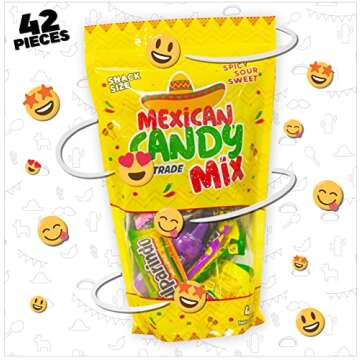 Mexican Candy Mix Assortment Snack (42 Count) Dulces Mexicanos Variety Of Best Sellers Spicy, Sweet, and Sour Bulk candies, Includes Luca, Pelon, Pulparindo, Rellerindo, by JVR TRADE