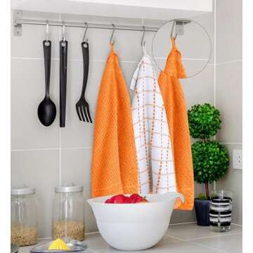 Utopia Towels Kitchen Towels [6 Pack], 15 x 25 Inches, 100% Ring Spun Cotton Super Soft and Absorbent Dish Towels, Tea Towels and Bar Towels (Orange)