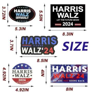 10 Packs Kamala Harris for President Sticker,Kamala Harris Bumper Sticker,Harris Walz 2024 Stickers,We are Not Going Back,Kamala Harris Let The Future Begin