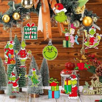 80 Pcs Christmas Tree Decorations Christmas Tree Ornaments, Christmas Tree Hanging Decorations, Christmas Ornament Decorations for Christmas Tree Indoor Home Decor