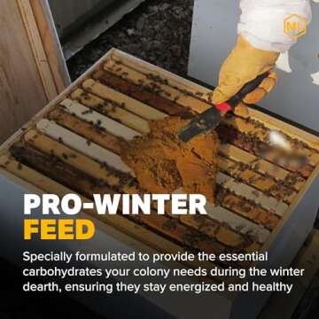 Mann Lake Pro-Winter Feed for Bees | Winter Patties for Beehive Feeding | Supports Colony Survival During Cold Weather | Low Protein Formula for Overwintering Bees | Beekeeping Supplies | 10lb Bucket