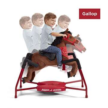 Radio Flyer Chestnut Plush Interactive Riding Horse Kids Ride On Toy, Toddler Ride On Toy For Ages 2-6 Years