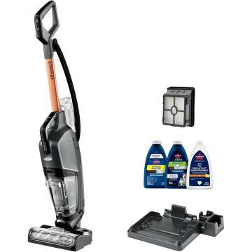 BISSELL® CrossWave® HydroSteam™ Wet Dry Vac, Multi-Purpose Vacuum, Wash, and Steam, Sanitize Formula Included, 35151, Multicolor, Upright