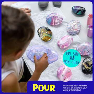 Glow in The Dark Rock Painting Art Kit for Kids