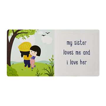 Kate & Milo My Big Sister Board Book, Toddler Book, Sister and Baby Keepsake, Sibling Gift, Family Learning Book for Baby, Christmas Stocking Stuffer