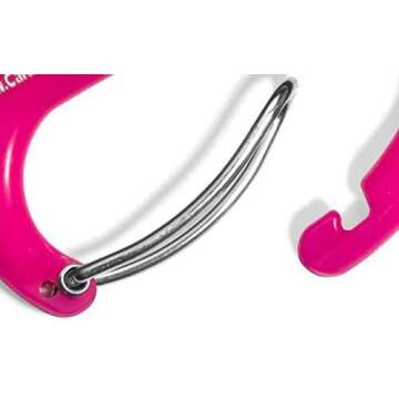 Trauma Shears with Carabiner - Stainless Steel Bandage Scissors for Surgical, EMT, EMS, Medical, Nursing, and Veterinary Use, First Aid Supplies and Accessories, 7.5-inch, Pink