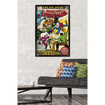 Trends International Marvel Comics - Spider-Man - Amazing Spider-Man #6 Wall Poster, 22.375" x 34", Black Framed Version