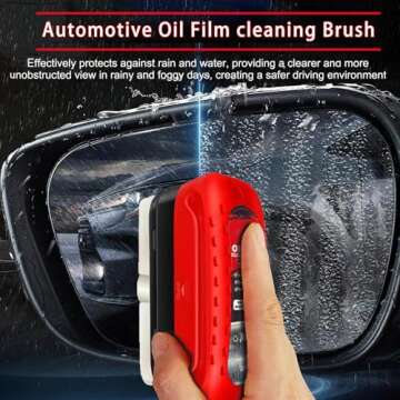 Lysoform Automotive Oil Film Cleaning Brush, Reusable Oil Film Cleaning Brush, One-Piece Automotive Oil Cleaning Brush, Rain and Fog Proof Glass Cleaning Board, 120ml Capacity (1Pc)