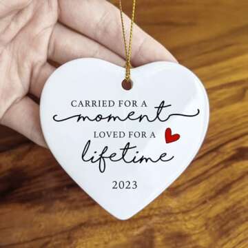 Miscarriage Ornament, Infant Loss, Baby Memorial, Sympathy Gift, Child Loss Remembrance Carried for a Moment Sympathy Gift Baby Loss (2023)