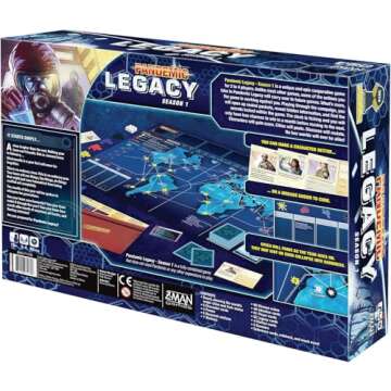 Pandemic Legacy Season 1 Blue Edition Board Game for Adults and Family | Cooperative Board Game | Ages 13+ | 2 to 4 players | Average Playtime 60 minutes | Made by Z-Man Games