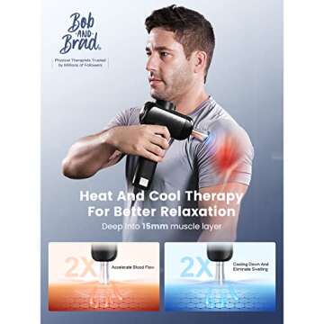 BOB AND BRAD X6 Pro Massage Gun Deep Tissue Percussion with Metal Head Therapy-FSA HSA Eligible, Professional Muscle Massage Gun for Athletes, Electric Massager Gun for Pain Relief