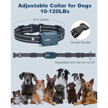 Jugbow Dog Shock Collar - 3300FT Dog Training Collar with Remote IPX7 Waterproof Electric Collar with 4 Training Modes, Security Lock, Rechargeable e-Collar for All Breeds, Sizes Cyan Blue