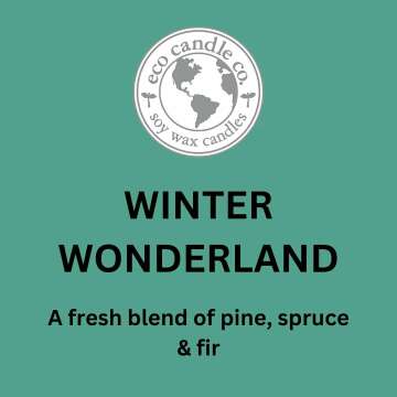 Eco Candle Co. Recycled Candle, Winter Wonderland, 18 oz. Double Wick - Scents of Pine, Spruce, & Fir - 100% Soy Wax, No Lead, Kraft Paper Label & Lid, Hand Poured, Midwest Grown Soybeans