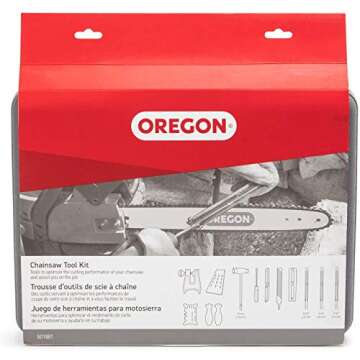 Oregon Chainsaw Chain Sharpening Kit with Hard Case - Contains Files, Handles, Depth Gauge, Stump Vise, Felling Wedge, and More Accessories