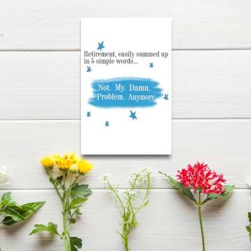 Funny Retirement Card Gift for Him and Her