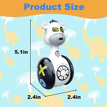 Baby Musical Toys for 1 2 3 Year Old Boys Girls，Robot Dog Baby Tumbler Toy with Lights and Songs Toys Early Educational Present Baby Toys for 6 9 12 18 Months Christmas Birthday Gifts for Kids Age 1-5