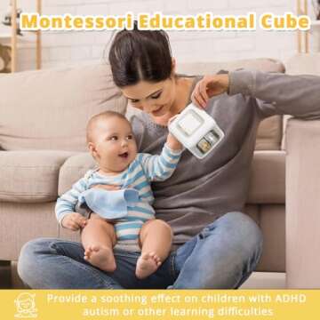 SOCBTNSO Busy Cube Toys for 1 Year Old Boy, Montessori Toys for 1+ Year Old, Travel Sensory Toys for Toddlers 1-3, Learning Fine Motor Skills| 1st Birthday Gifts Stocking Stuffers Boy 12 Months +