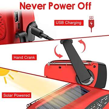 Hand Crank Radio & LED Flashlight for Emergencies