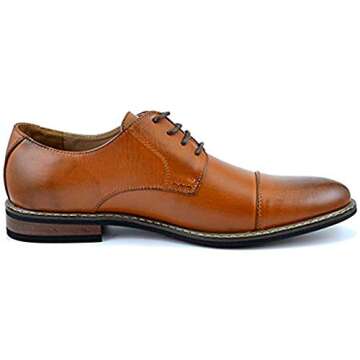 Stylish Brown Wingtip Dress Shoes Size 12 for Men