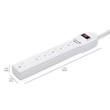 Amazon Basics Surge Protector Power Strip - 6 Outlets