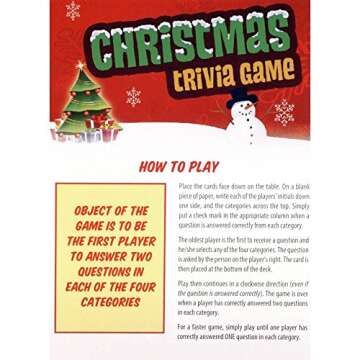 Christmas Trivia Game - Fun Holiday Questions Game Featuring 1200 Trivia Questions - Ages 12+