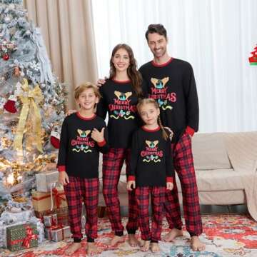 VS&LLWQ Family Christmas Pjs Matching Sets Christmas Pajamas for Family Christmas Elf Pjs Holiday Xmas Jammies Set(AB13-Men, Small)