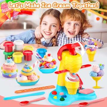 Playdough Sets for Kids Ages 4-8,Kids Toys for Ages 5-7 8-13,Toys for 3 4 5 6 7 8 Year Old Girl Gifts,Arts and Crafts for Kids 4-6,Christmas Birthday Gifts for Boys Girls