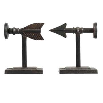 Bronze Arrow Shaped Cast Iron Bookends by Creative Co-Op