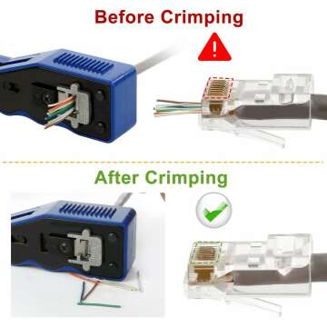 RJ45 Crimping Tool Kit for Cat5e & Cat6 Ethernet