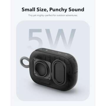 Soundcore Select 4 Go Bluetooth Speaker by Anker, Ultra Portable, Up to 20 H Playtime, IP67 Waterproof and Dustproof, Floatable, Powerful Sound, Ideal for Indoors and Outdoors, Hiking, and Biking