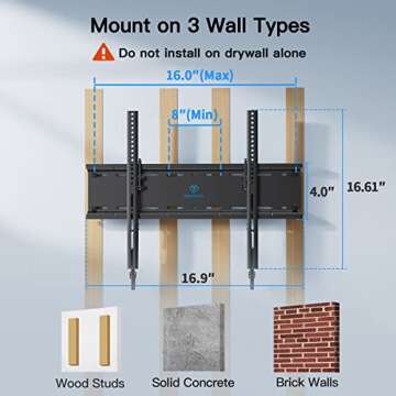 PERLESMITH Tilting TV Wall Mount for 23-60 in TVs