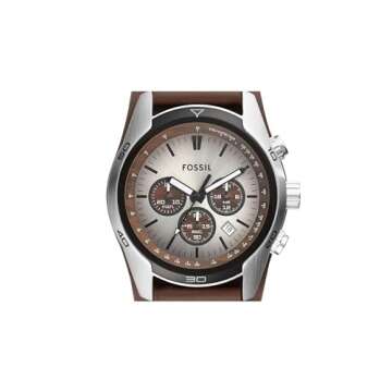 Fossil Coachman Men's Chronograph Watch - Silver/Brown