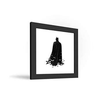 Trends International Gallery Pops DC Comics The Batman - Bat Cape Graphic Wall Art, Black Framed Version, 12'' x 12''