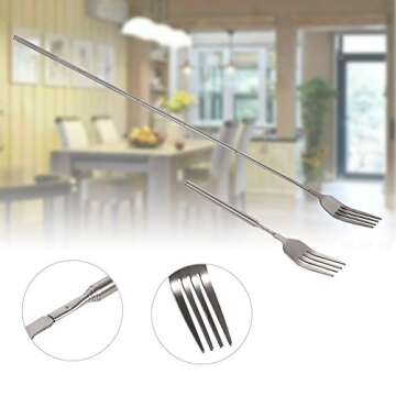 ORULA 64cm Extendable Stainless Steel Fork