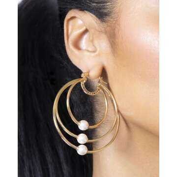 Simone I. Smith Lady of Serenity Hoop Earrings